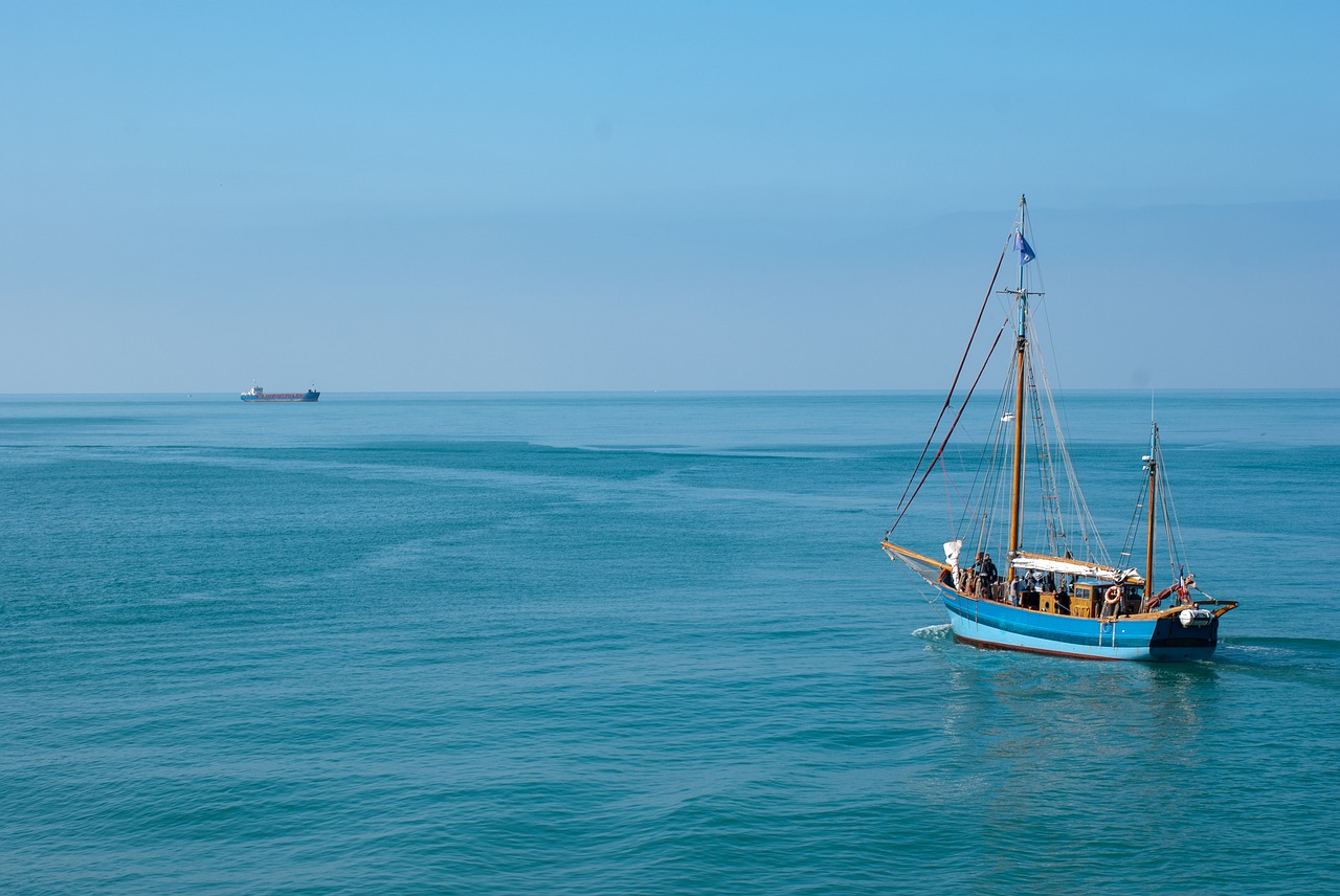 sea  boat  blue free photo