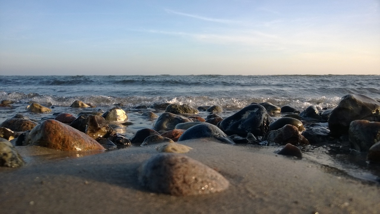 sea  stones  bank free photo