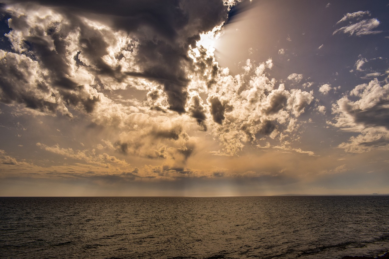 sea  sky  clouds free photo