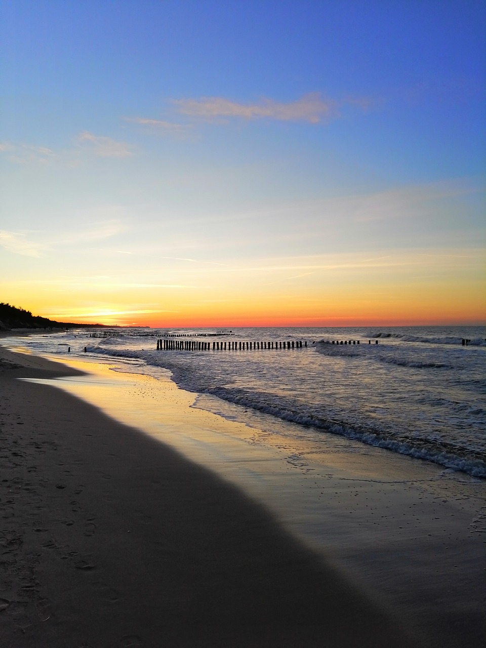 sea  sunset  beach free photo