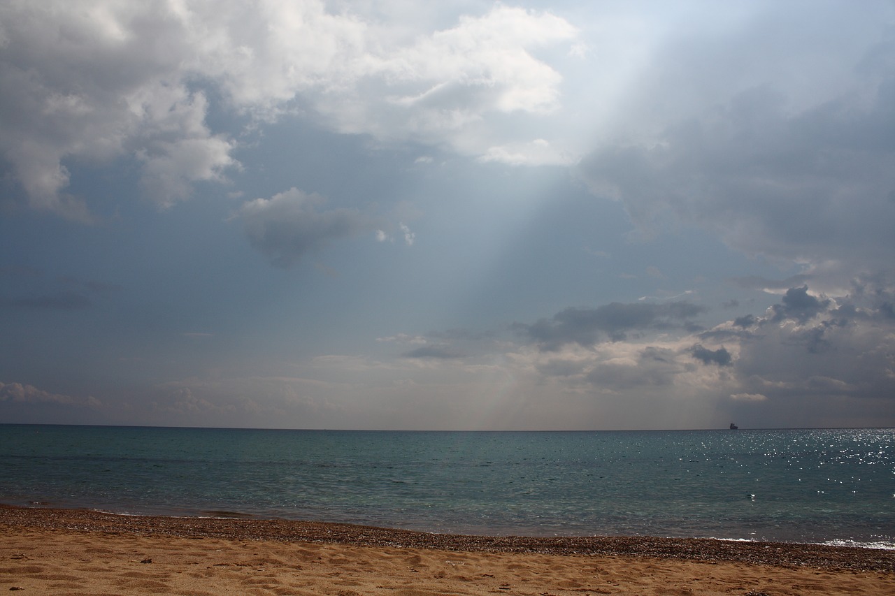 sea  beach  clouds free photo