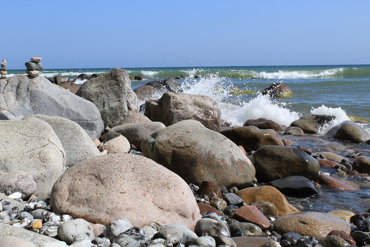 sea  water  stones free photo