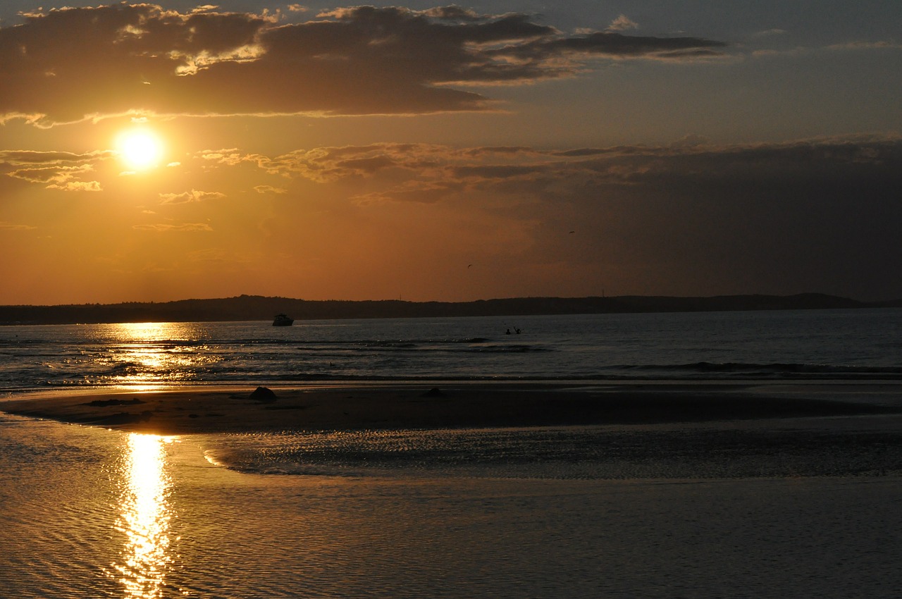 sea beach sunset free photo