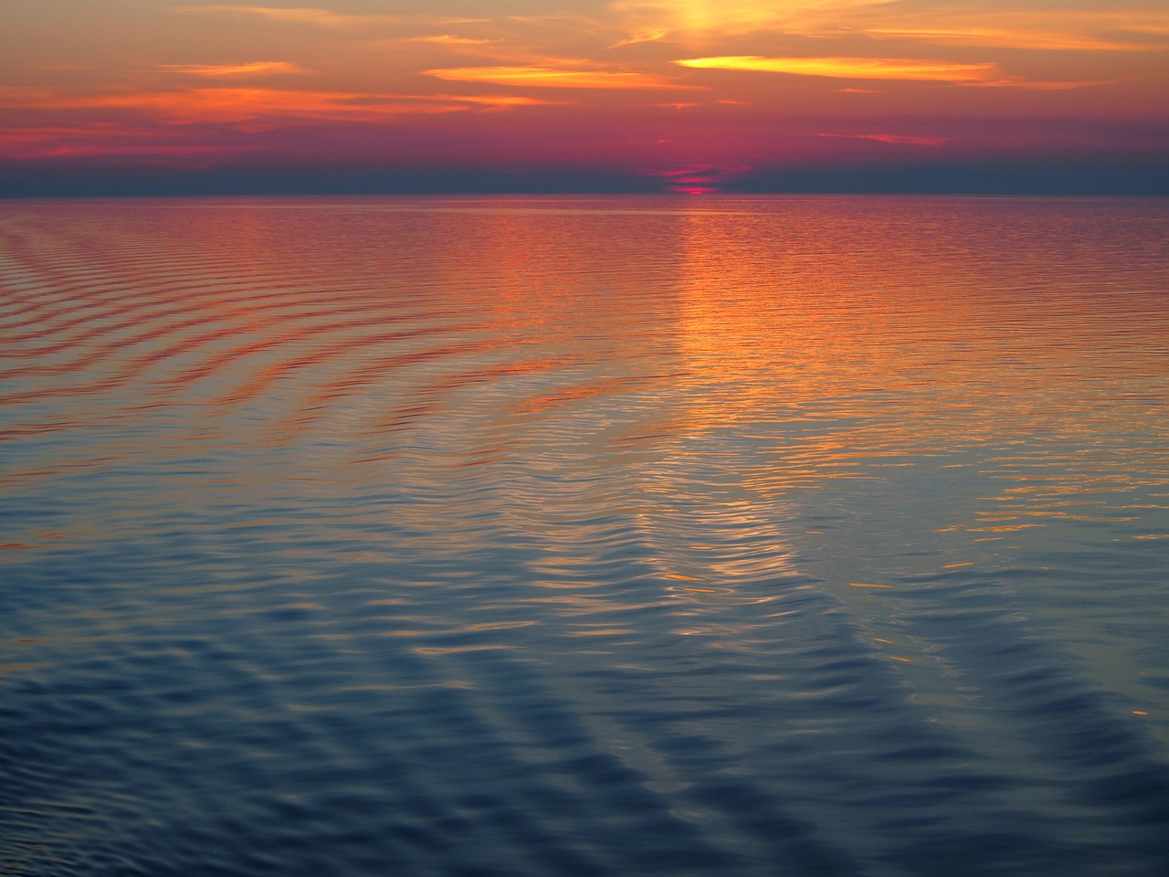 sea sunset wave free photo