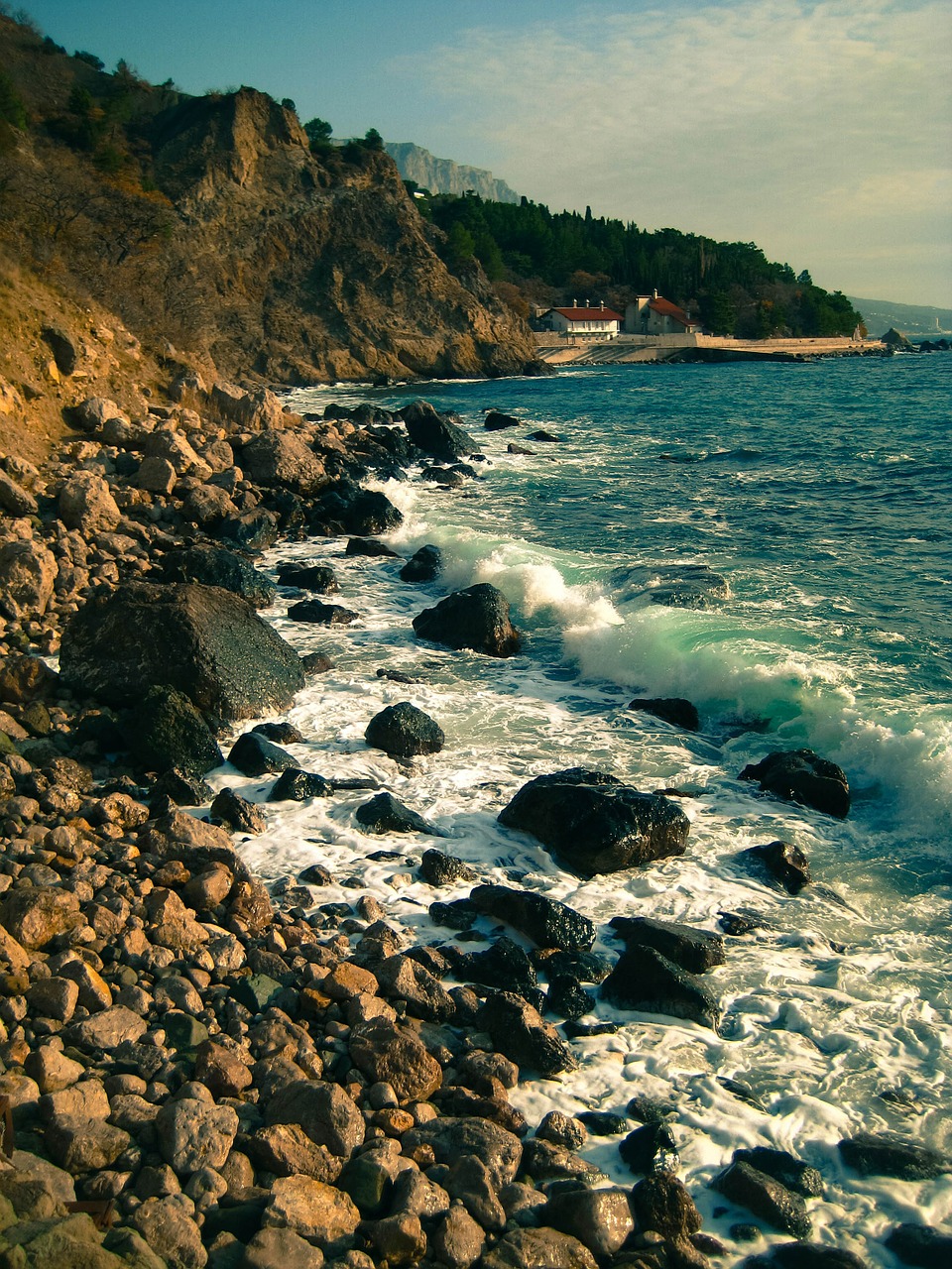 sea wave rock free photo