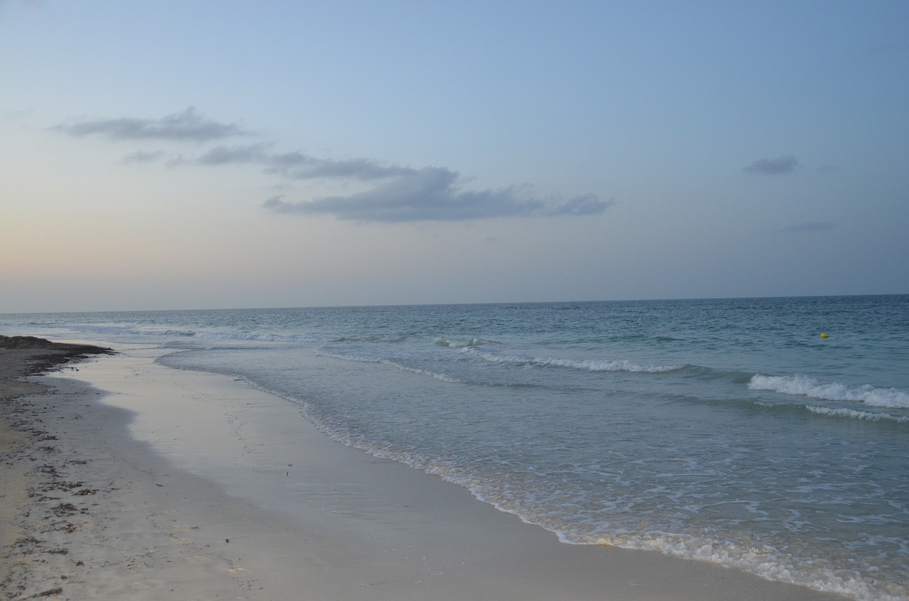 sea beach clouds free photo