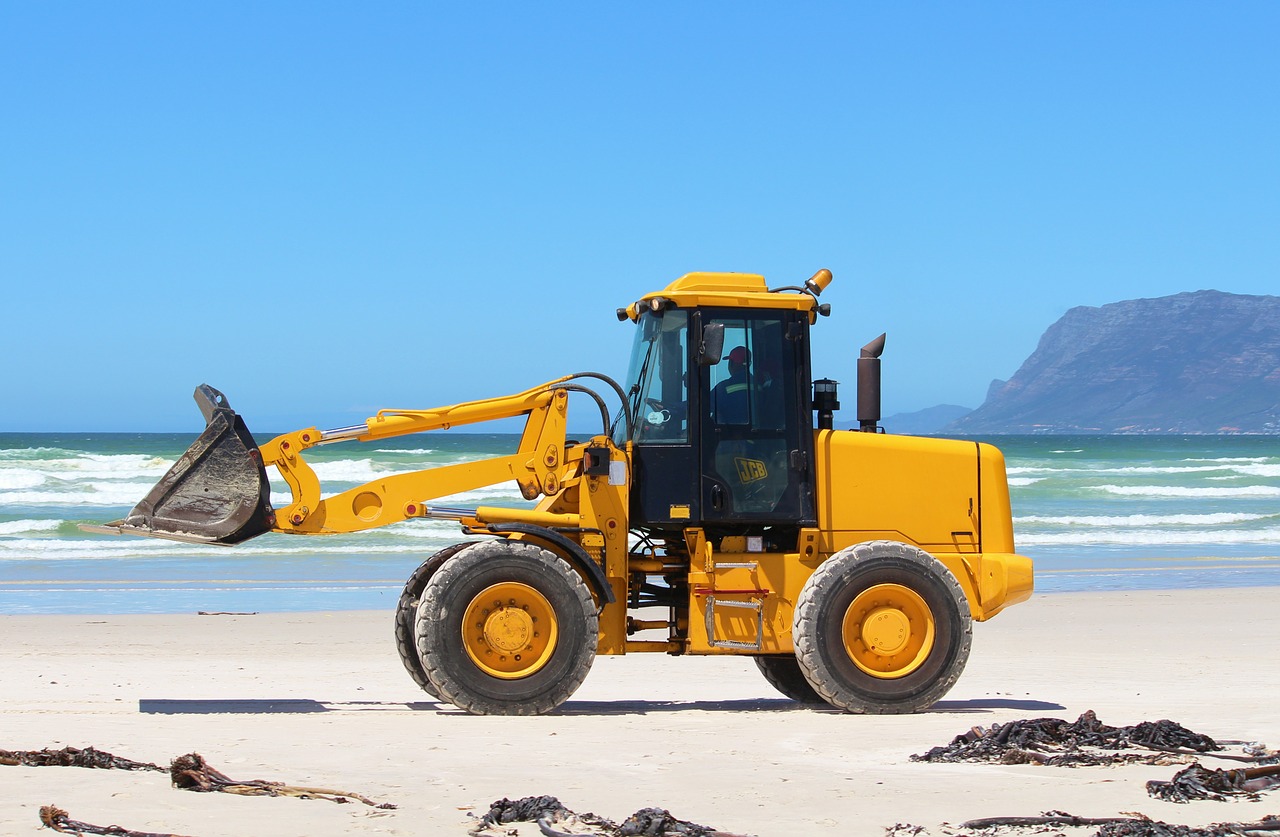 sea beach excavators free photo