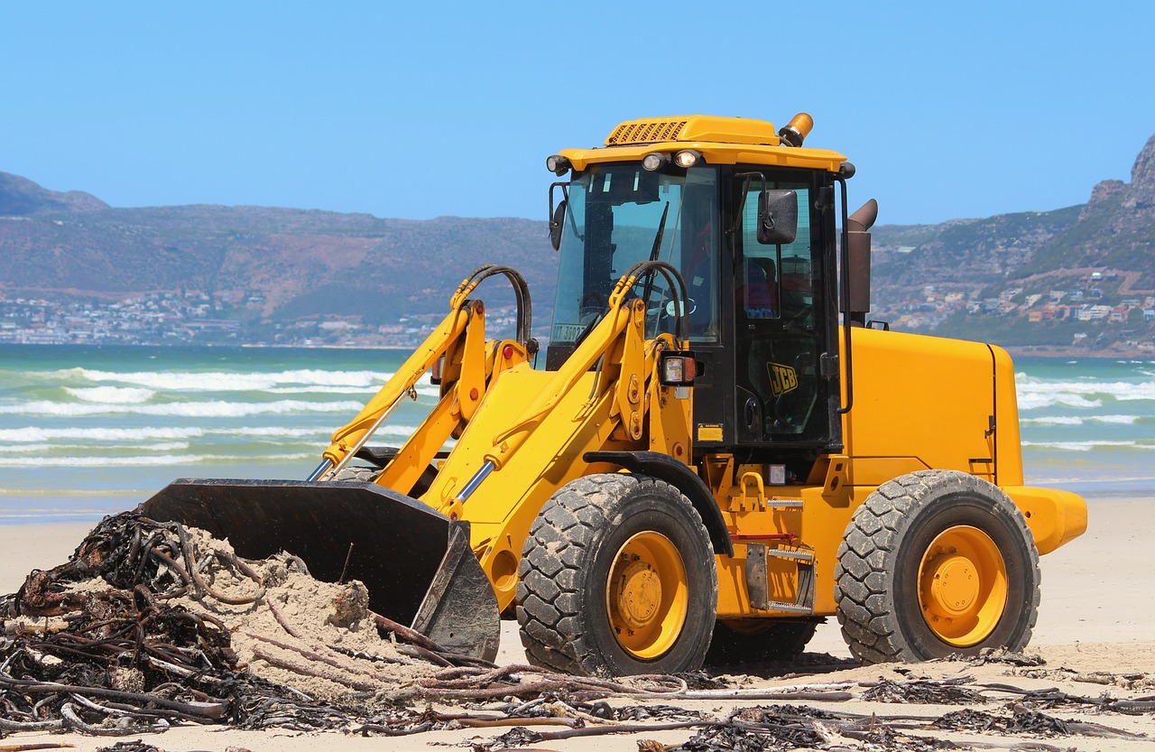 sea beach excavators free photo