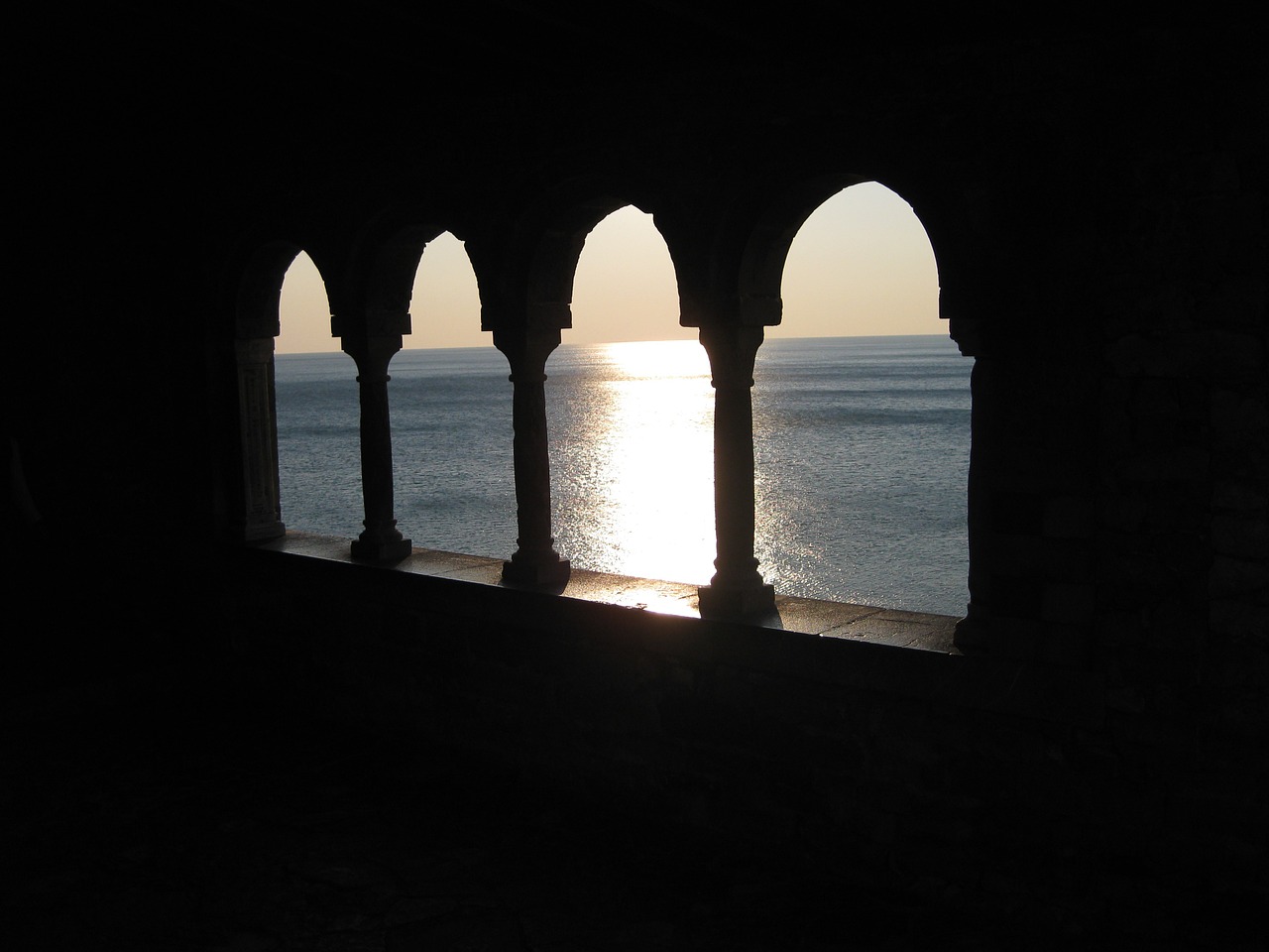 sea evening sun italian riviera free photo