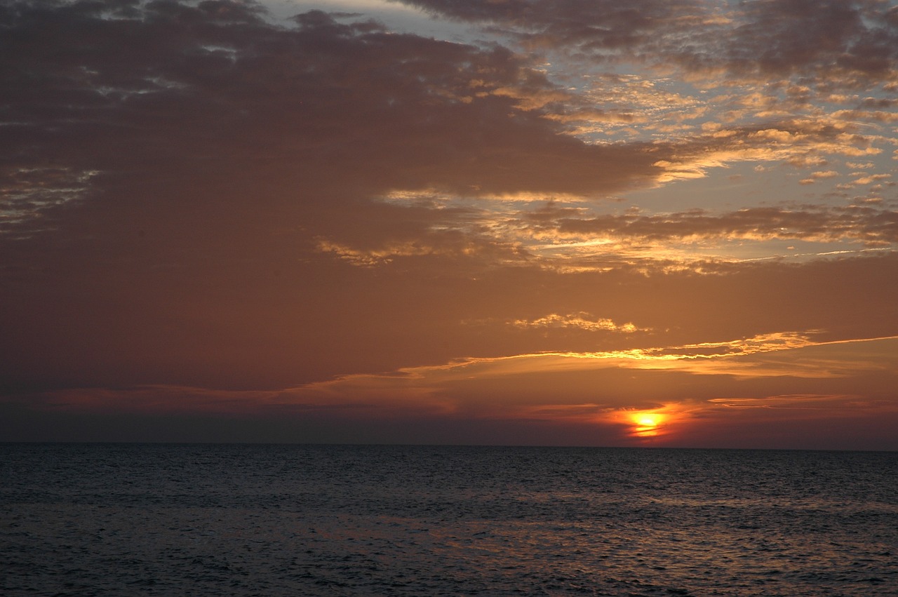 sea sky sunset free photo