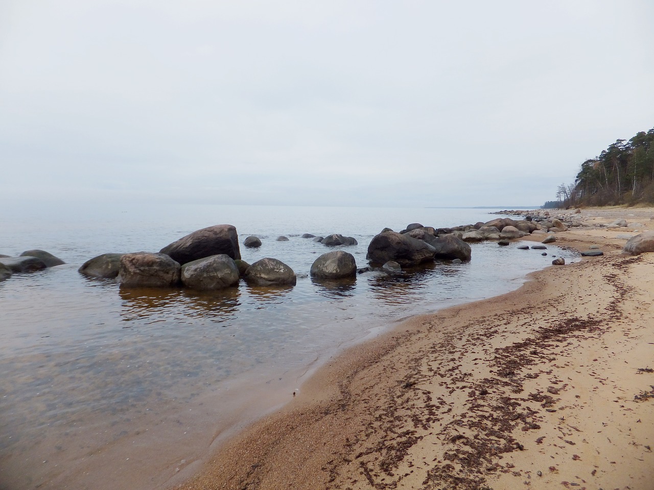 sea stone sand free photo