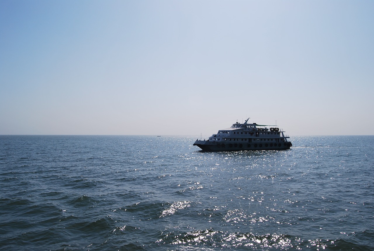 sea blue sky ship free photo