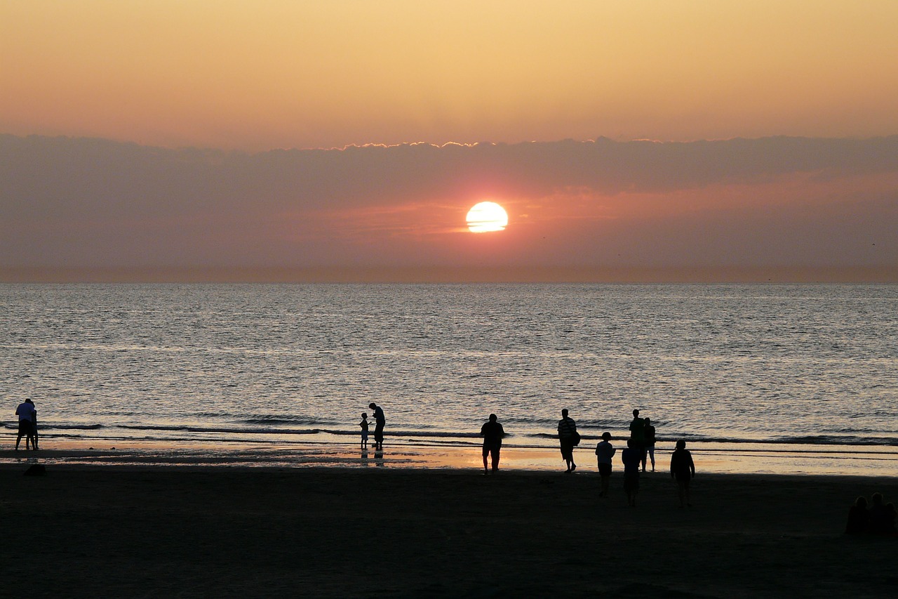 sea sunset beach free photo