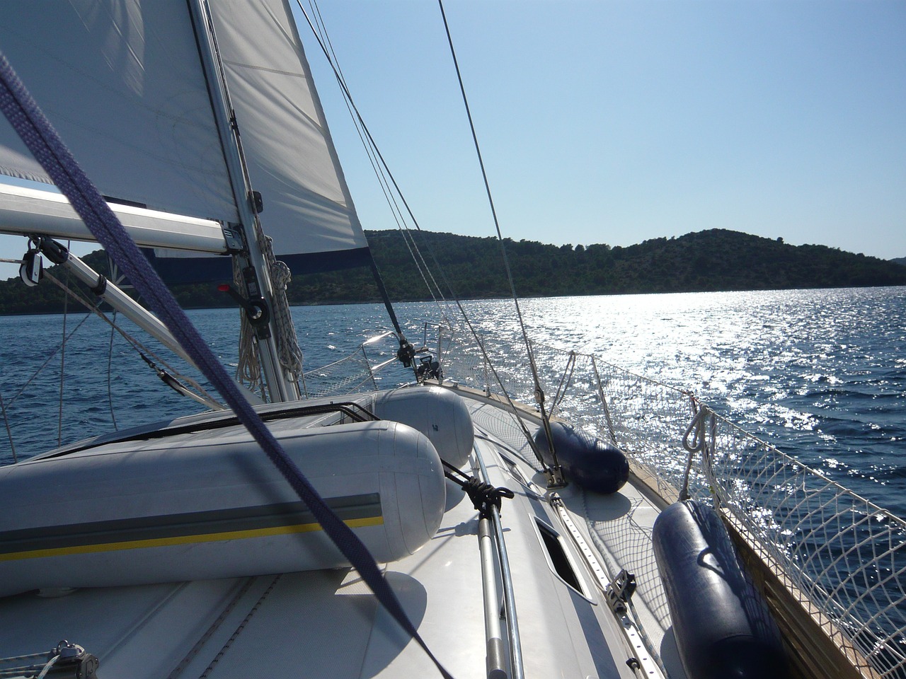 sea sailing boat sunset free photo