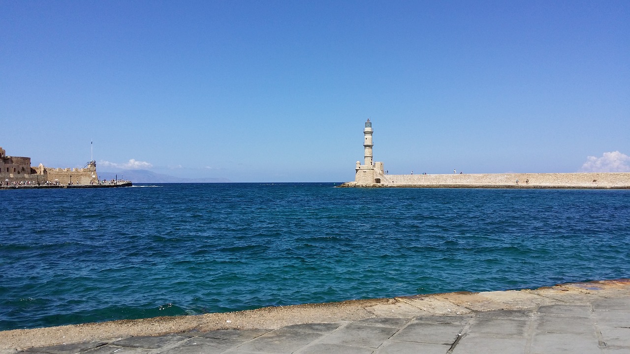 sea crete port free photo