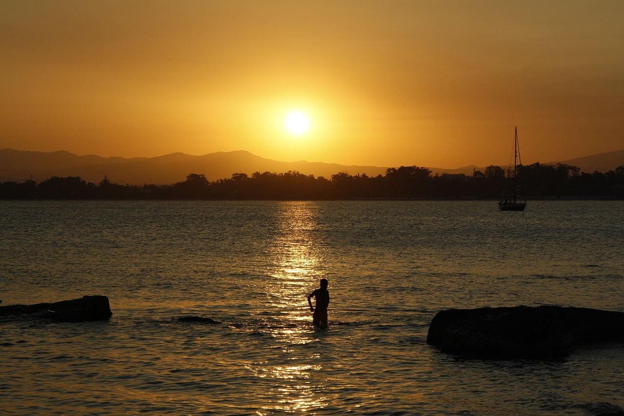 sea sunset beach free photo