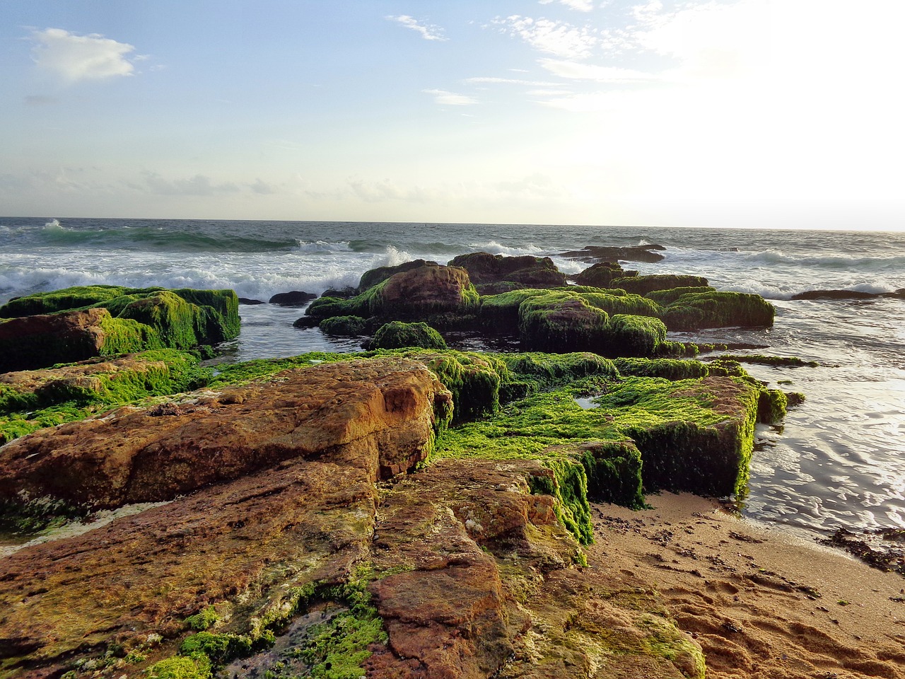 sea texture evening free photo