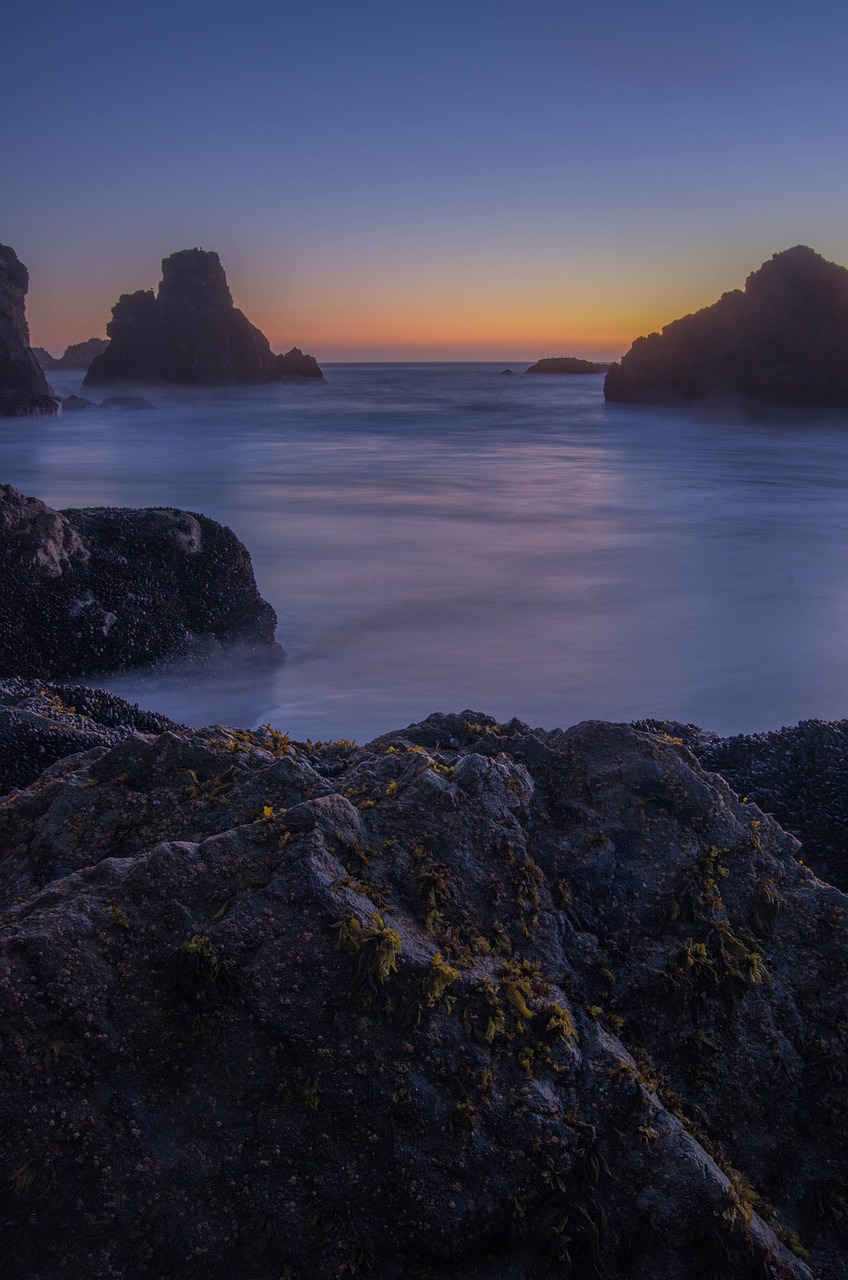 sea long exposure rock free photo