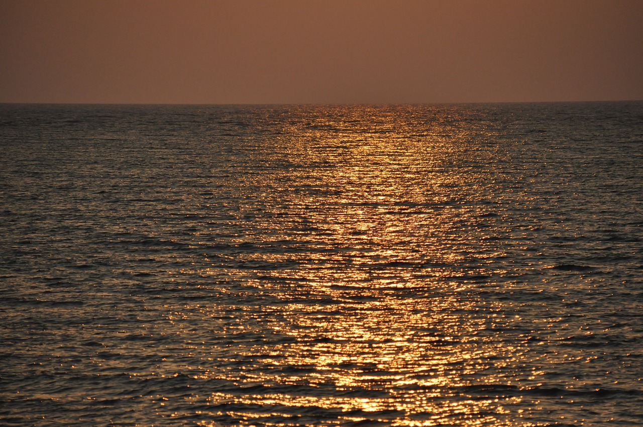 sea sunset the baltic sea free photo