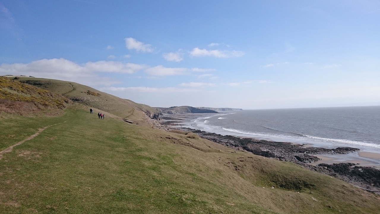 sea coastal path clifftops free photo
