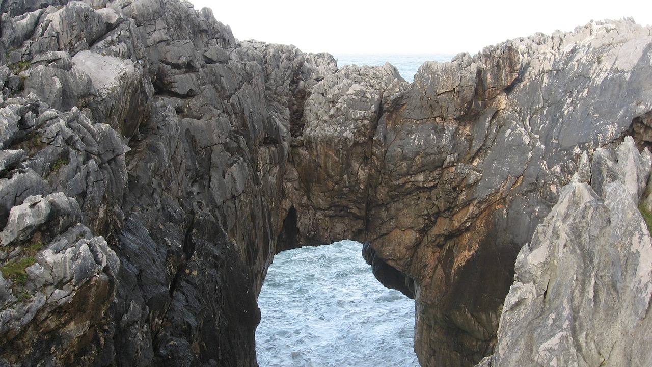 sea stone bridge nature free photo