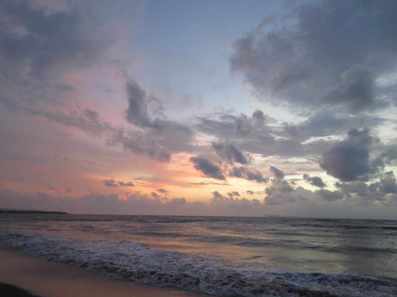 sea blue sunset free photo