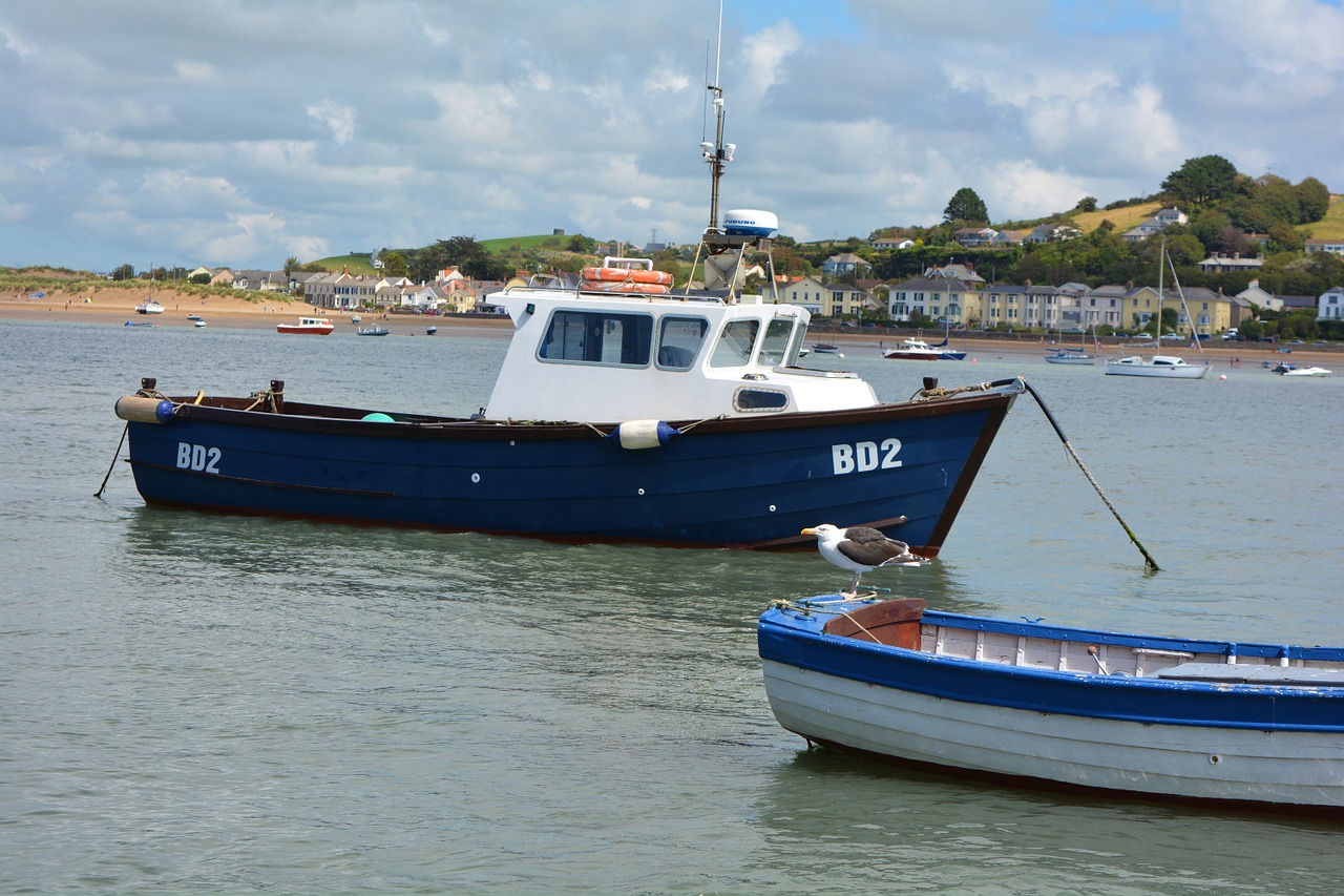 sea boats ocean free photo