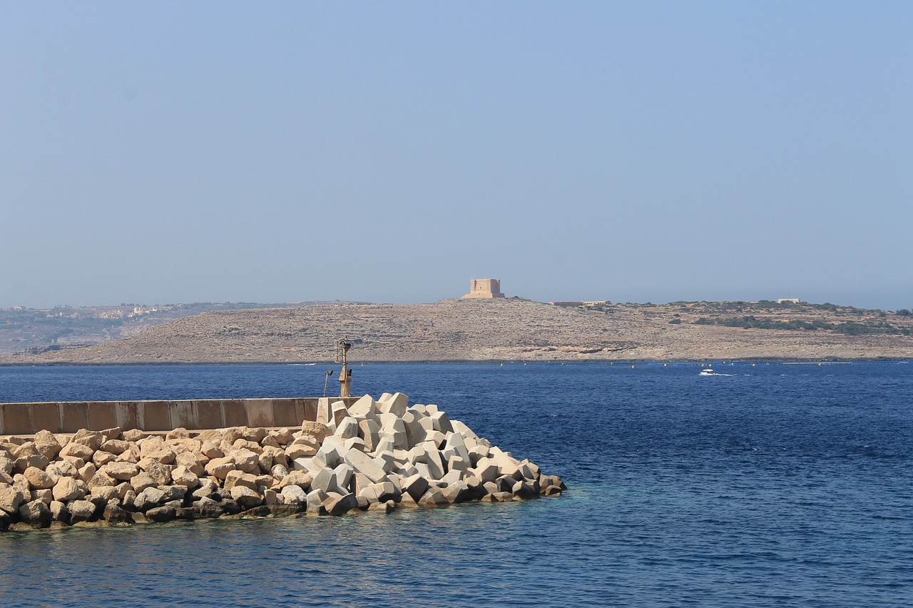 sea rocks malta free photo