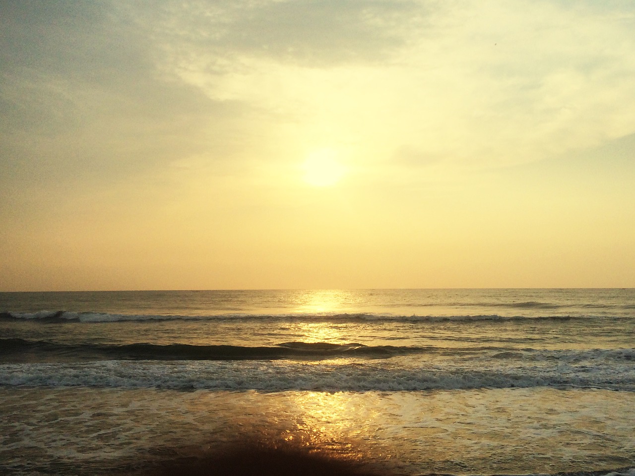 sea at evening photography taken during sunrise morning free photo