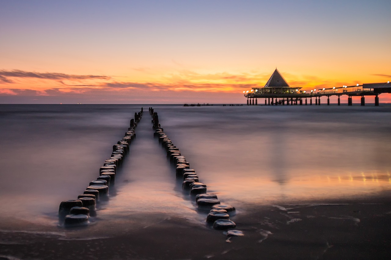 sea bridge heringsdorf island free photo