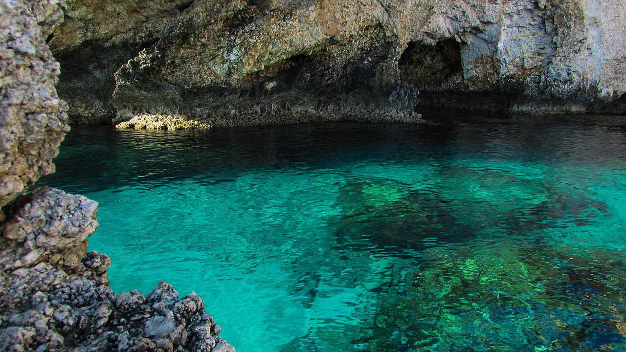 sea cave sea turquoise free photo