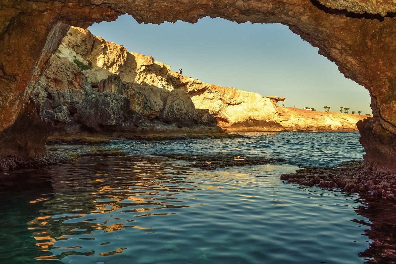 sea cave natural pool grotto free photo