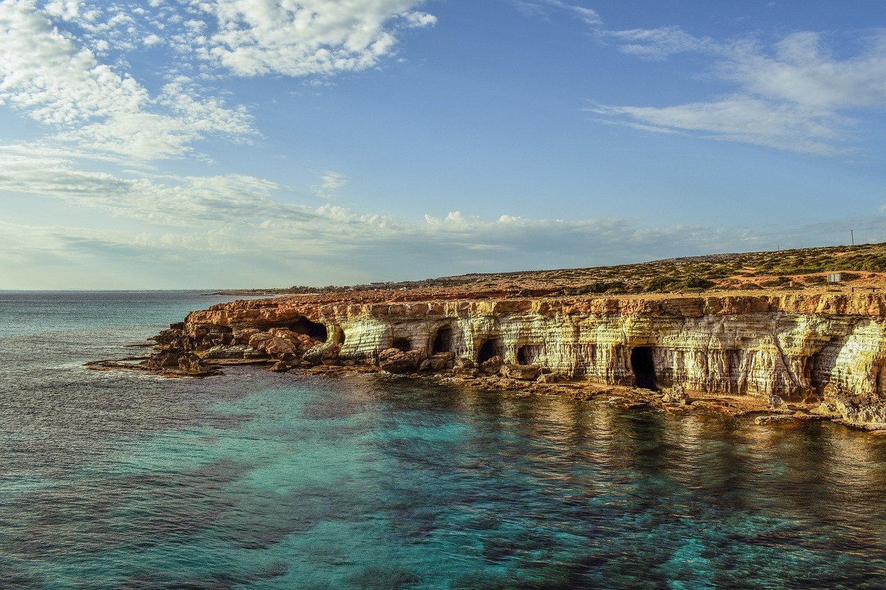 sea caves coast sea free photo