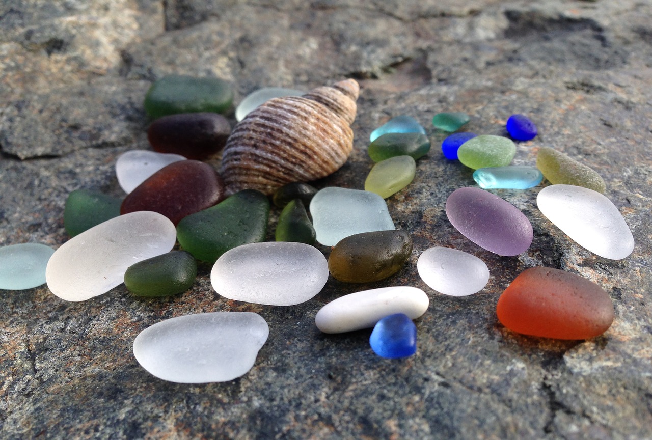 sea glass nature ocean free photo