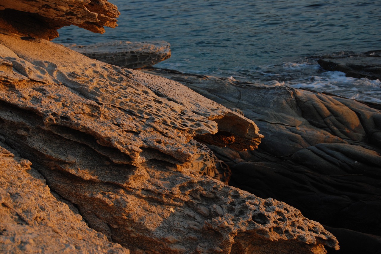sea rock rock sunset free photo