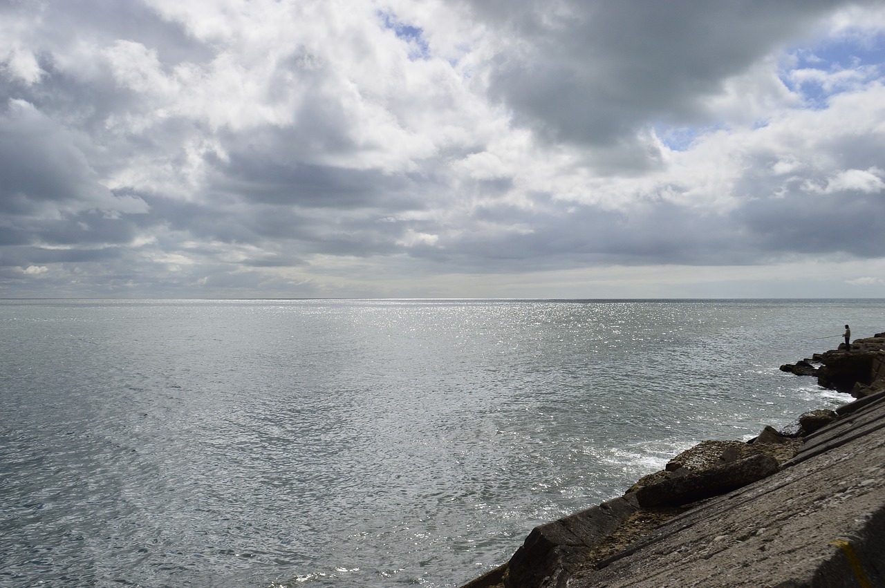 sea silver cloudy mar del plata free photo