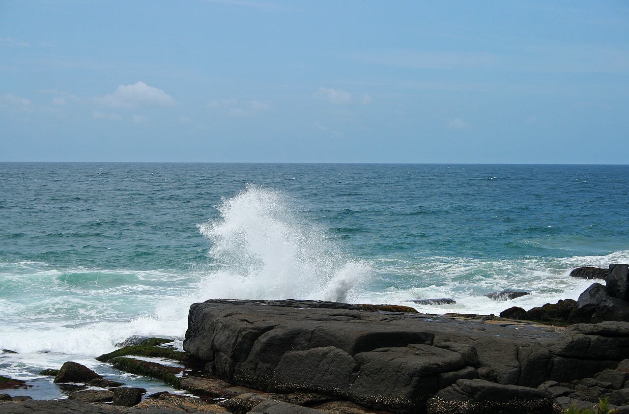 sea spray sea ocean free photo