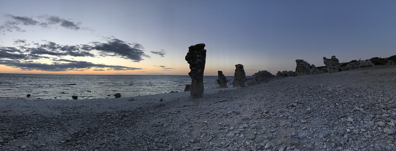 sea stack gotland fårö free photo