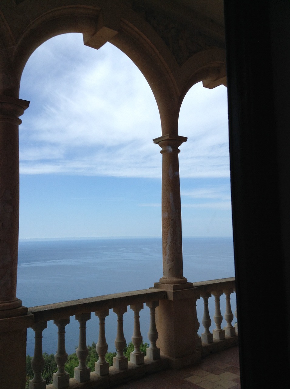 sea view balcony mallorca free photo