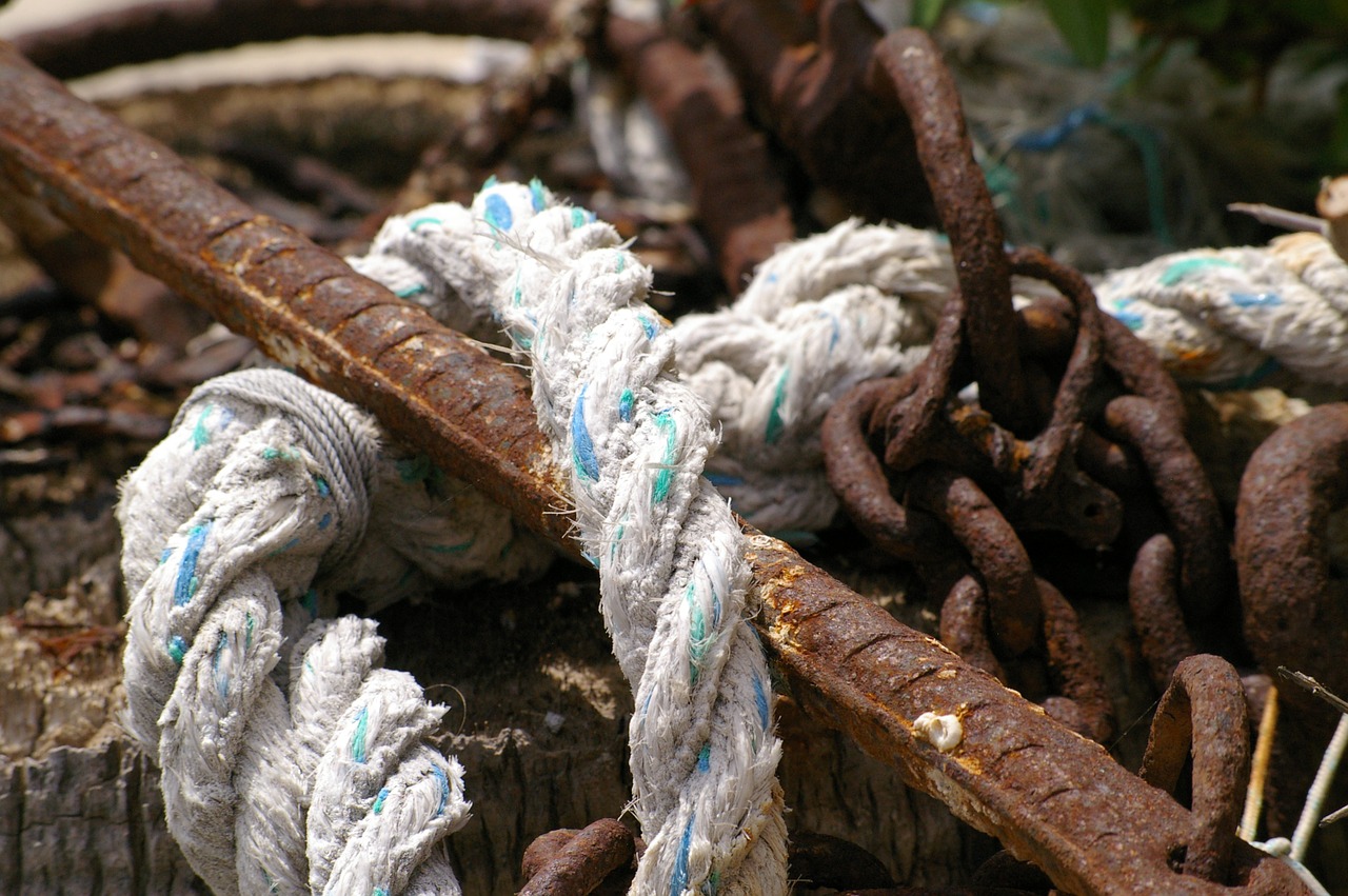 seafaring anchor harness lines free photo