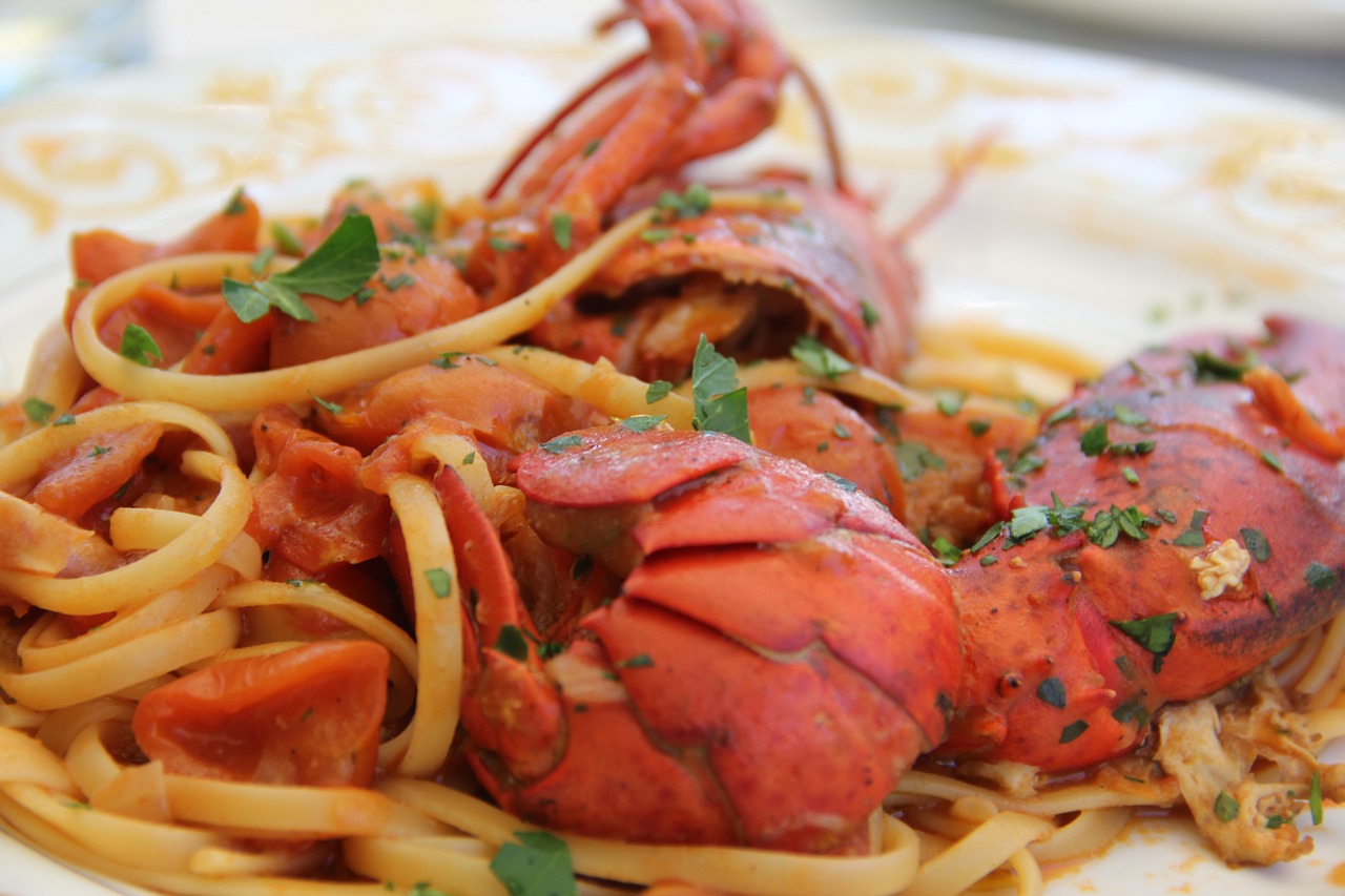 seafood pasta food free photo