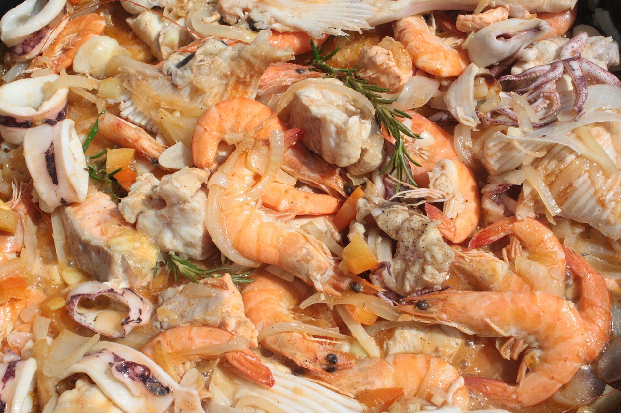 seafood shrimp mediterranean cuisine free photo