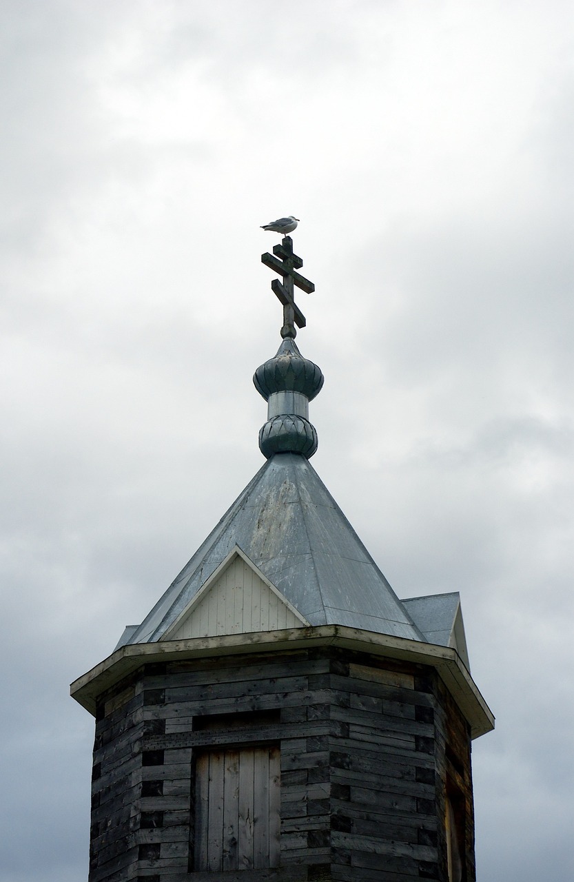 seagull orthodox cross chapel free photo