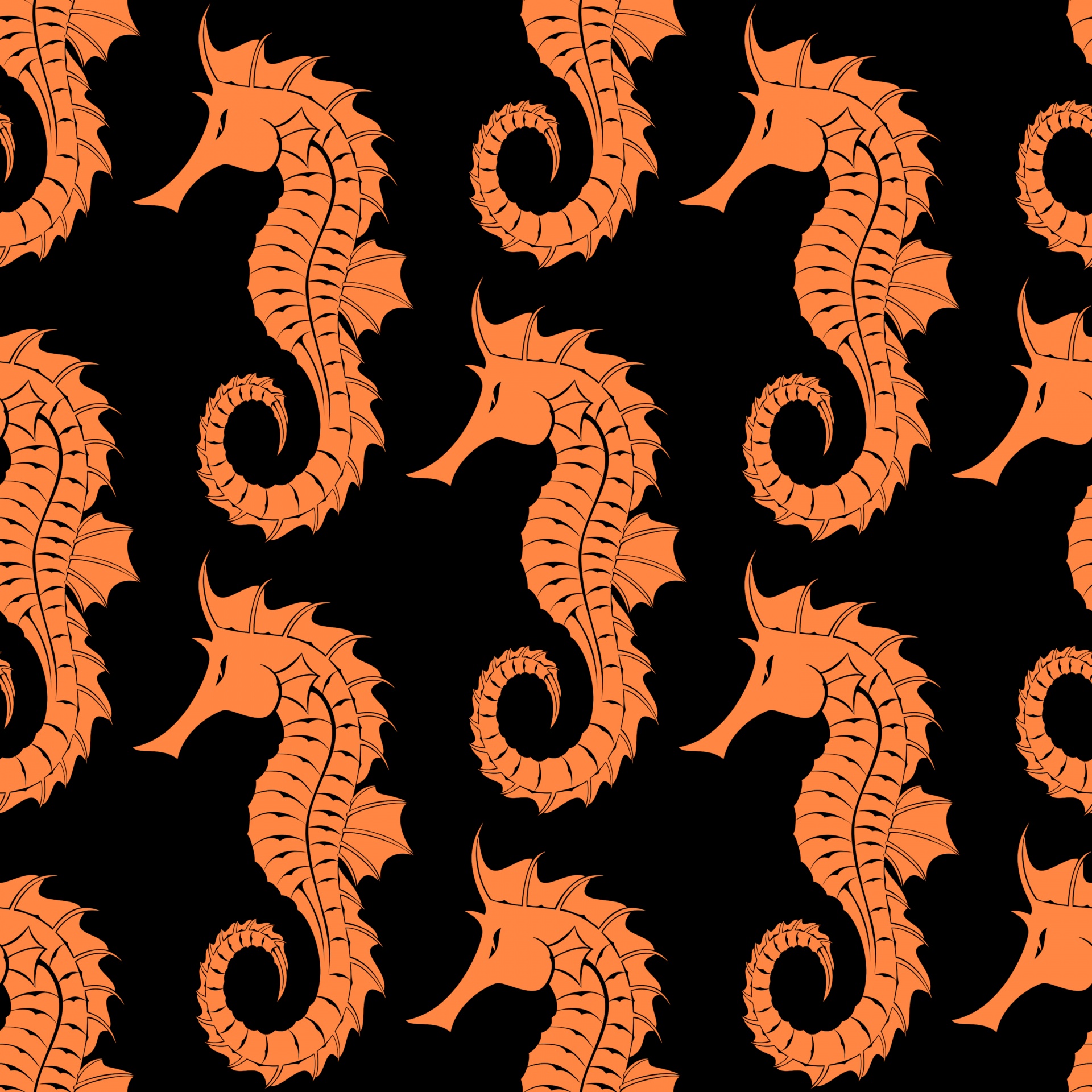 Seamless Pattern with Seahorse Stock Illustration  Illustration of  cartoon isolated 140268632