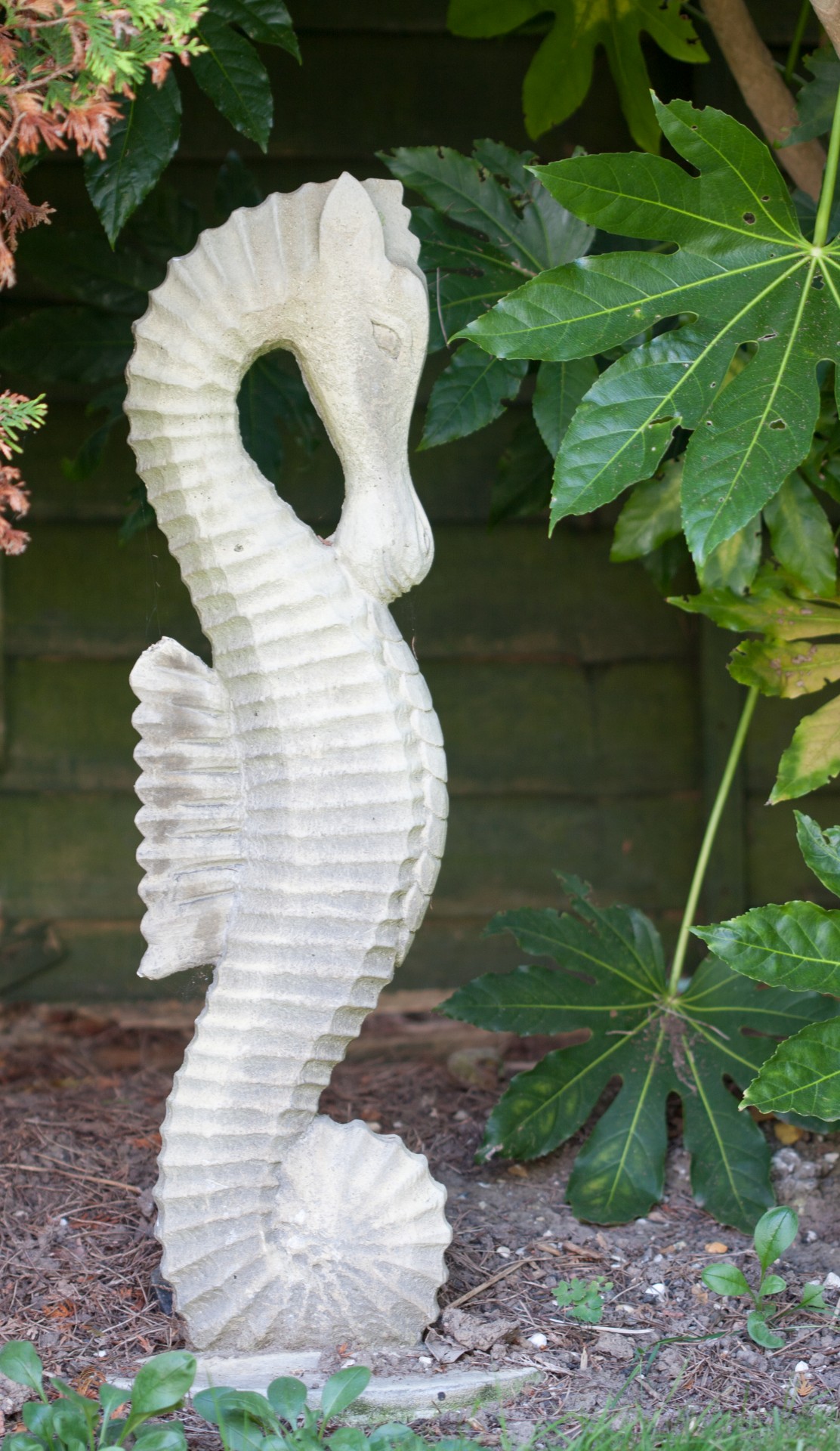 seahorse statue garden free photo