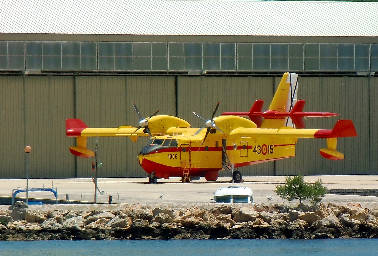 seaplane fire fighting aircraft aircraft free photo