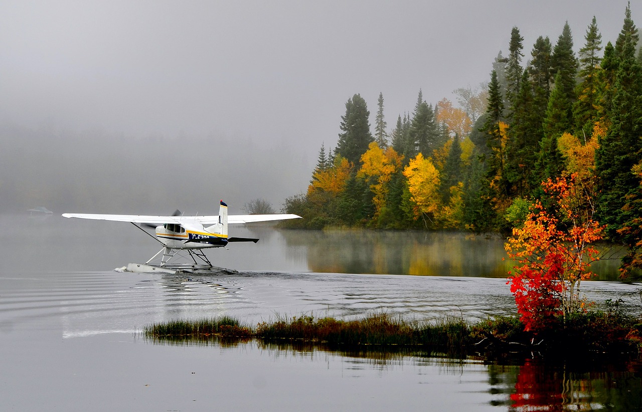 seaplane nature water free photo