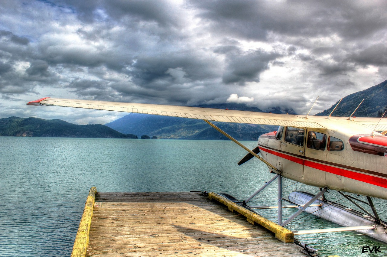 seaplane water lake free photo