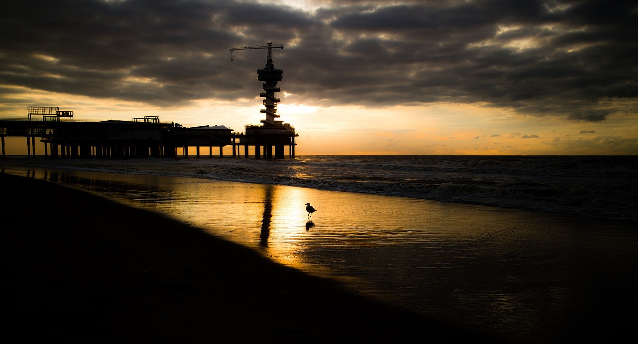 seascape sunset clouds free photo