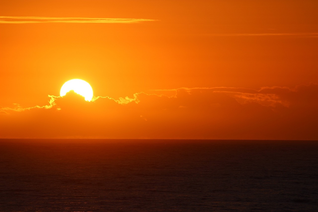 seascape sunrise ocean free photo